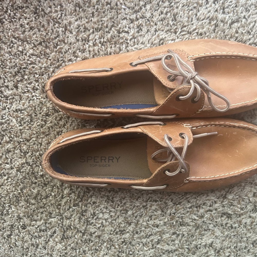 New Sperry Men's Tan Leather Boat Shoes new